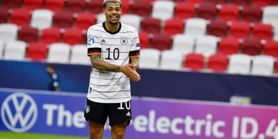 Hat nach der EM die A-Nationalmannschaft als Ziel: Lukas Nmecha. Foto: Marton Monus/dpa