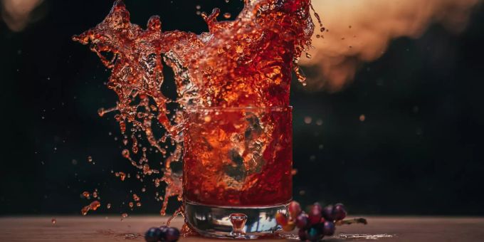 Traubensaft Splash Traubensaft Splash