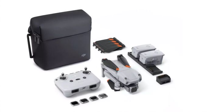 Die DJI Air 2S kommt in dem bekannten zusammenklappbaren Design. DJI Air Sensor