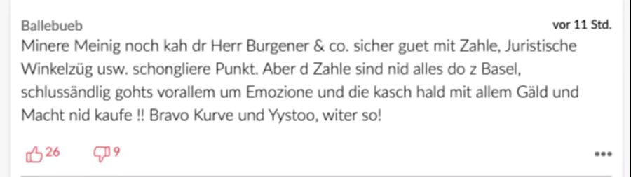 Für Ballebueb braucht es mehr Emotionen und weniger Zahlen.