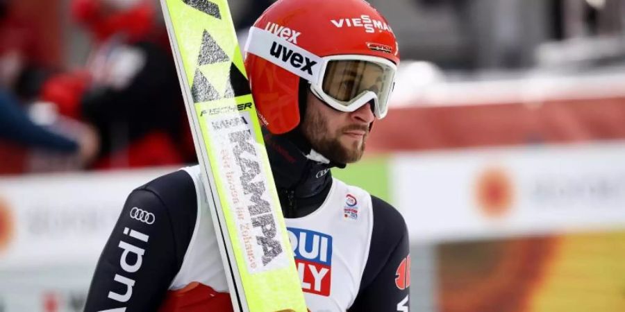 Markus Eisenbichler ist neben Karl Geiger, Katharina Althaus und Anna Rupprecht von Bundestrainer Horngacher für den Mixed-Teamwettbewerb nominiert worden. Foto: Daniel Karmann/dpa
