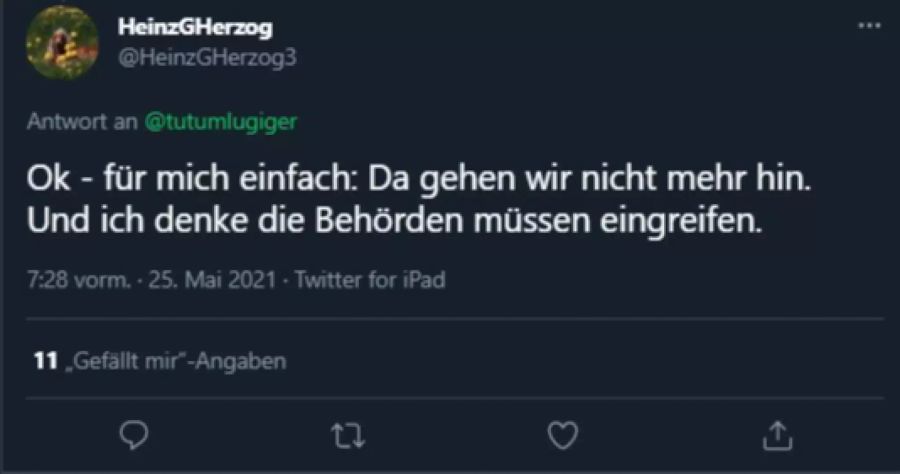 Auch dieser User empört sich über die Aktion.