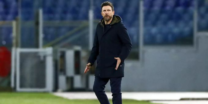 Eusebio Di Francesco bei einem Spiel des Cagliari Calcio gegen den SS Lazio in Rom, am 7. Februar 2021. Cagliari Calcio