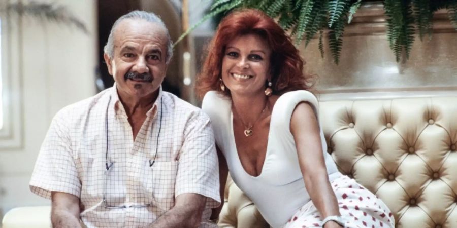 Milva im August 1986 mit Astor Piazzolla