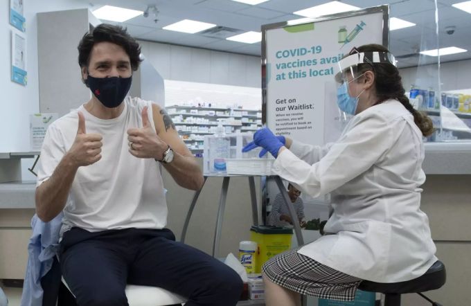 Trudeau vertraut auf den Impfstoff von Astrazeneca. Coronavirus