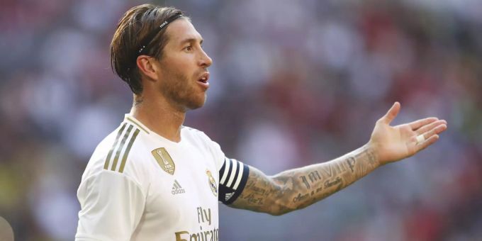 Reals Captain Sergio Ramos fehlt heute gesperrt. neymar