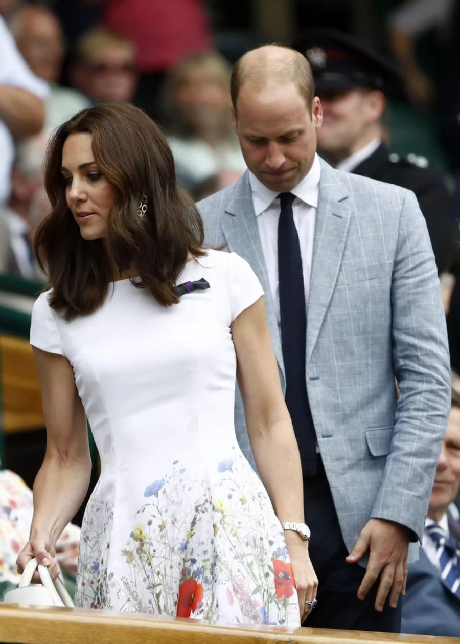 Herzogin Kate und Prinz William besuchen 2017 den Wimbledon-Final zwischen Roger Federer und Marin Cilic.