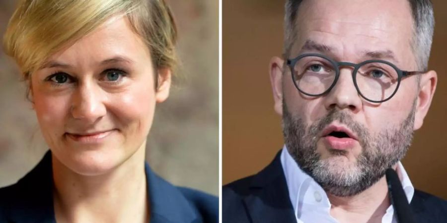 Haben als erstes Duo ihre Kandidatur für den SPD-Vorsitz angekündigt: Christina Kampmann und Michael Roth. Foto: Skolimowska/von Jutrczenka