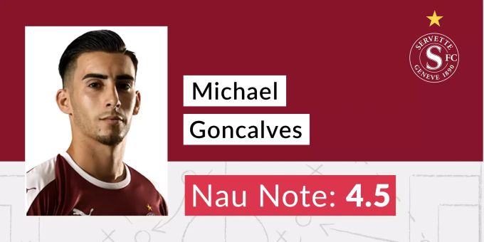 Die Nau-Note für Michael Goncalves (Servette FC). Die Nau-Note für Michael Goncalves (Servette FC).