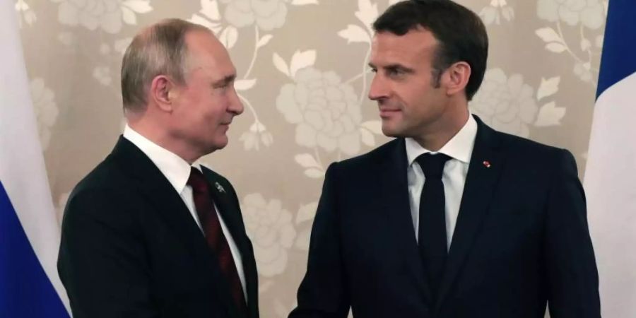 Wladimir Putin Emmanuel Macron