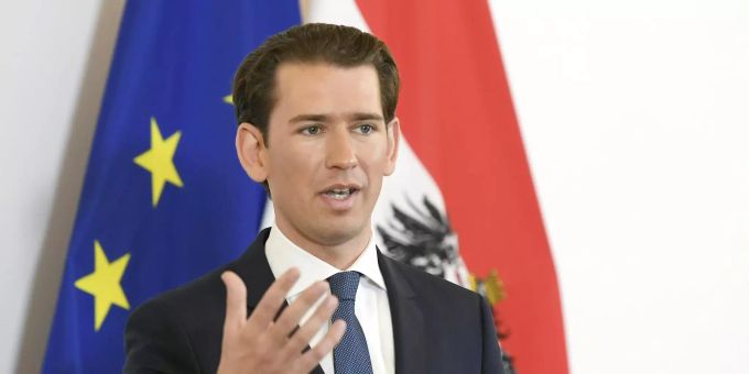 Die konservative ÖVP von Bundeskanzler Sebastian Kurz ist Sieger der EU-Wahlen. Sebastian Kurz Misstrauensvotum