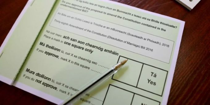 Der Wahlzettel in Irland Der Wahlzettel in Irland