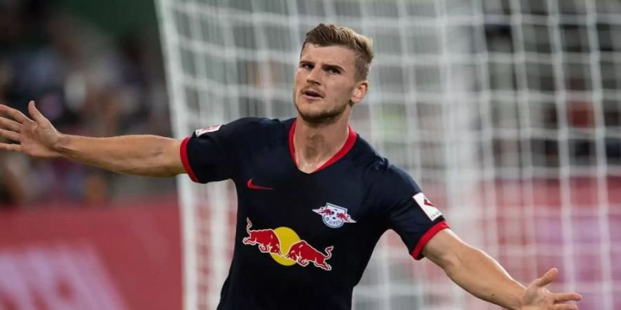 Umjubelter Mann beim Leipzig-Sieg in Gladbach: Nationalspieler Timo Werner. Foto: Marius Becker