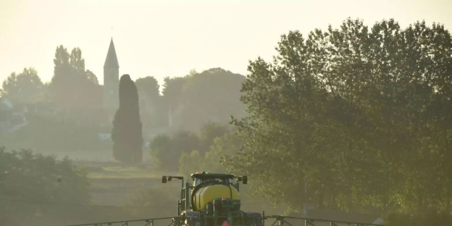 Laut libanesischem Landwirtschaftsminister wurde ein stark konzentriertes Herbizid versprüht. Bild: Glyphosat-Einsatz auf einem Feld in Frankreich.