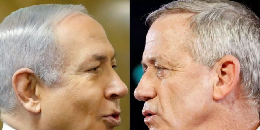 Netanjahu und Gantz (r.)