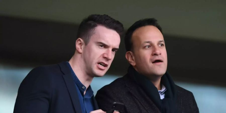 Varadkar (r.) mit seinem Partner Matt Barrett beim Rugby