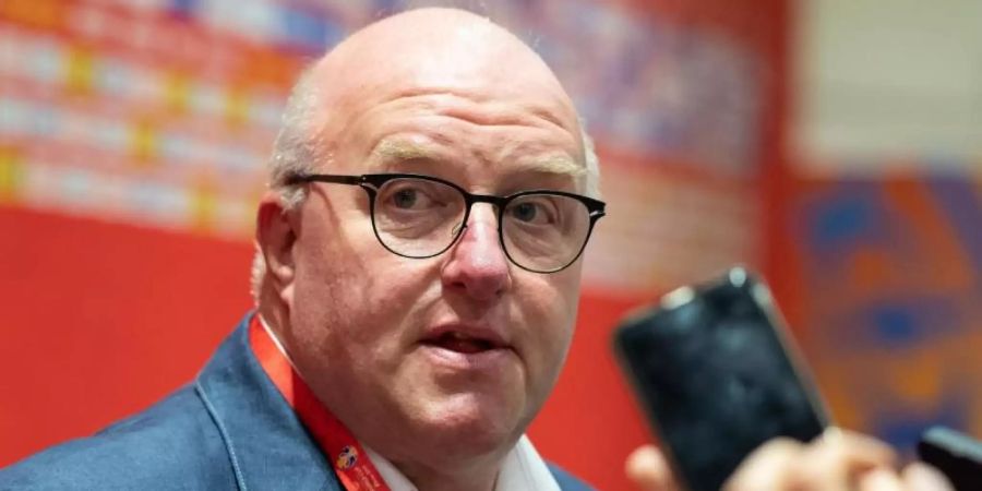Hat das Bundesverdienstkreuz erhalten: Ingo Weiss, Präsident des Deutschen Basketball Bundes. Foto: Swen Pförtner/dpa