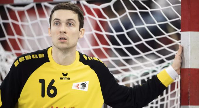 Nikola Portner überzeugt im Tor der Schweizer. Handball-EM