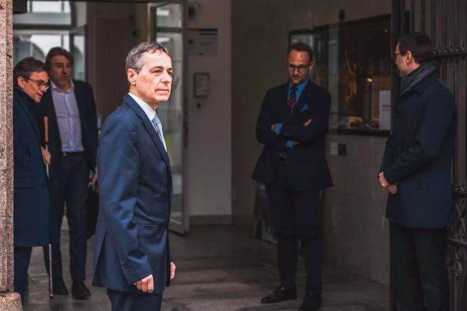 Bundesrat Ignazio Cassis kommt zu einer Medienkonferenz zur Coronavirus-Krise in Bellinzona. Bellinzona Ignazio Cassis