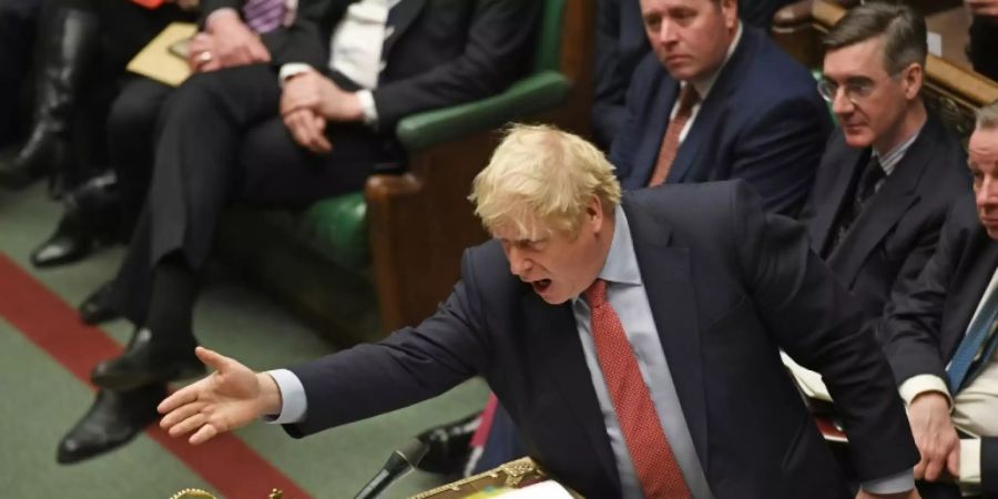 Premierminister Johnson am Mittwoch im Parlament