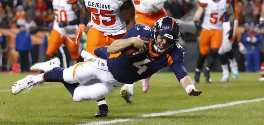 Routinier Case Keenum (32) spielte 2018 für Denver (Bild) und letzte Saison für Washington.