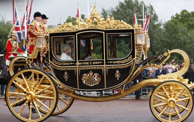Die modernere Diamond-Jubilee-Kutsche. Kutsche