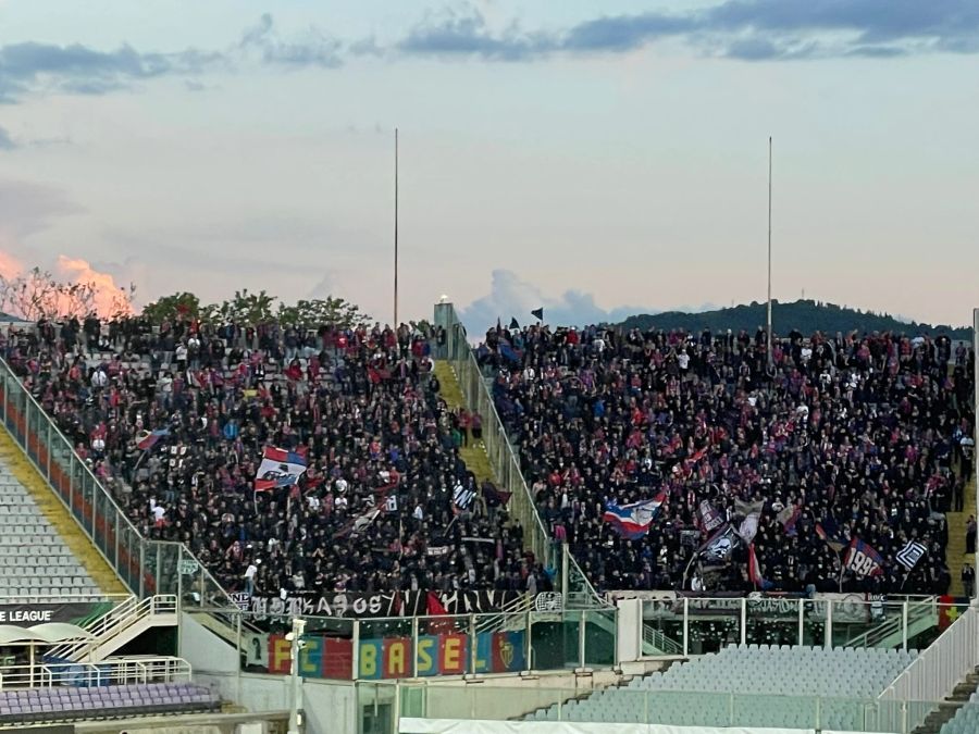 Die Fans des FC Basel sind in Florenz zahlreich vertreten