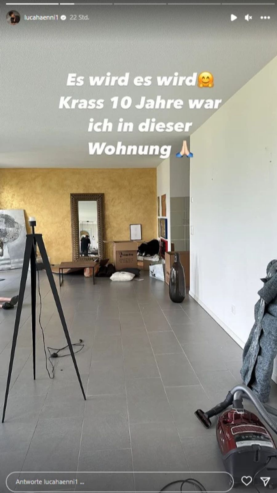 Hänni muss von seiner langjährigen Wohnung Abschied nehmen.