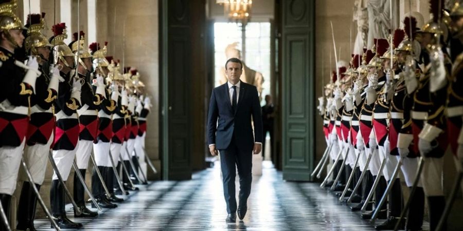 Macron auf Schloss Versailles