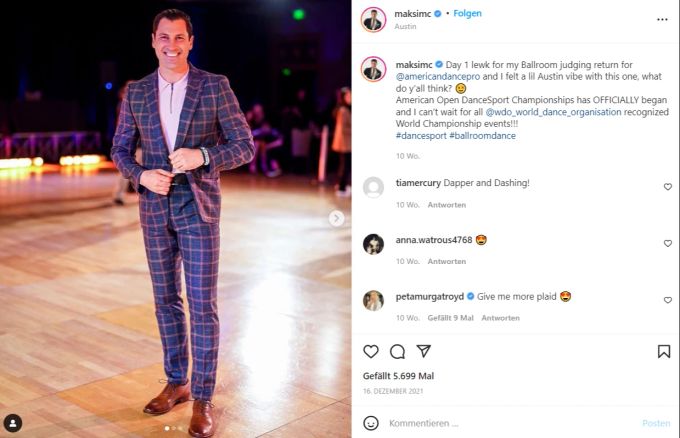 So kennen und lieben ihn die Fans auf dem Tanzparkett: Maksim Chmerkovskiy. Maksim Chmerkovskiy