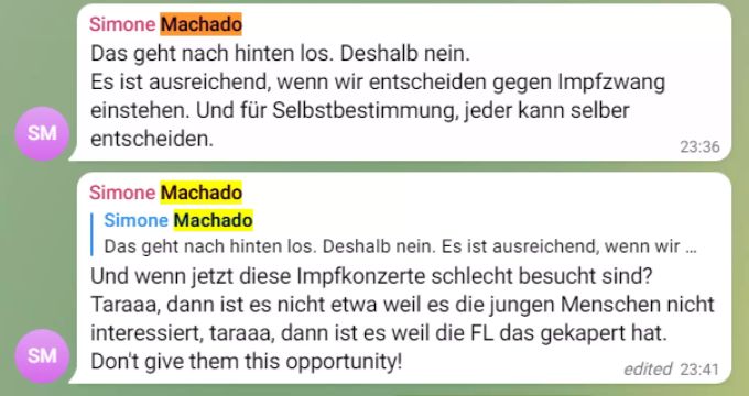 Boykott Impfkonzert Freie Linke