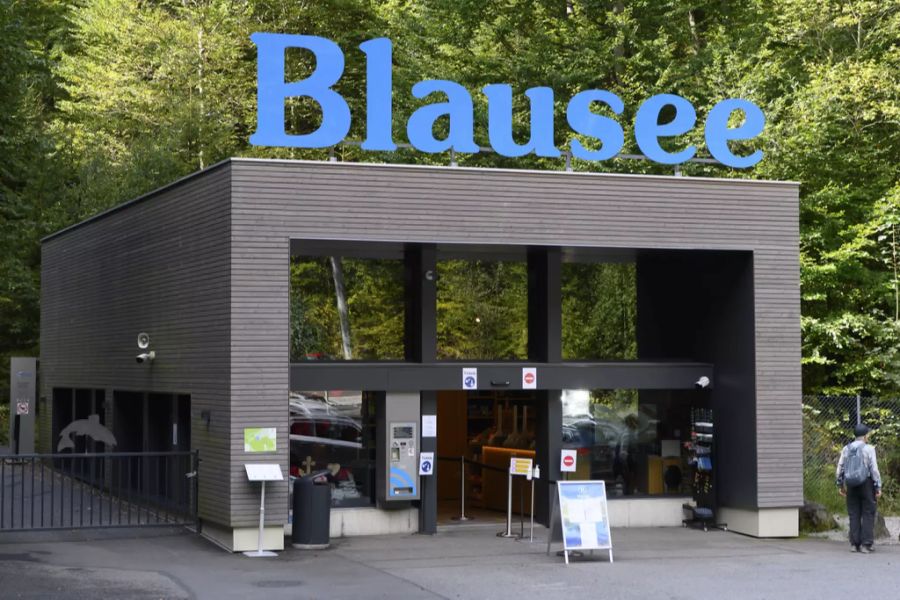 Der Blausee Haupteingang, am Mittwoch, 16. September 2020, bei Kandergrund BE.