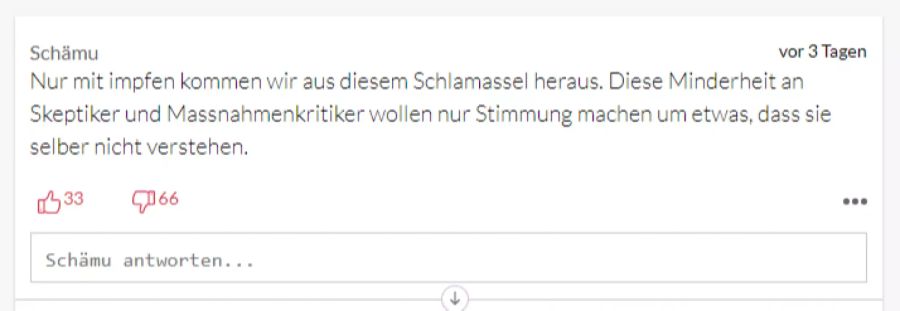 Für «Schämu» ist Impfen die einzige Lösung aus der Krise.