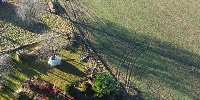 Der Garten wurde stark beschädigt. Unfall