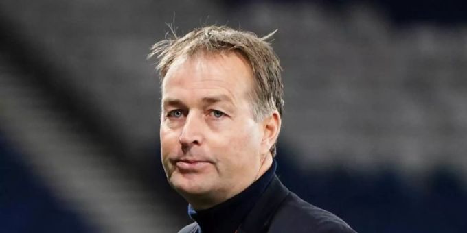 Ist begeistert von den Rückkehrplänen Christian Eriksens: Dänemarks Nationaltrainer Kasper Hjulmand. Foto: Jane Barlow/PA Wire/dpa Ist begeistert von den Rückkehrplänen Christian Eriksens: Dänemarks Nationaltrainer Kasper Hjulmand. Foto: Jane Barlow/PA Wire/dpa