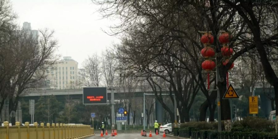 Leere Strasse in Xi'an