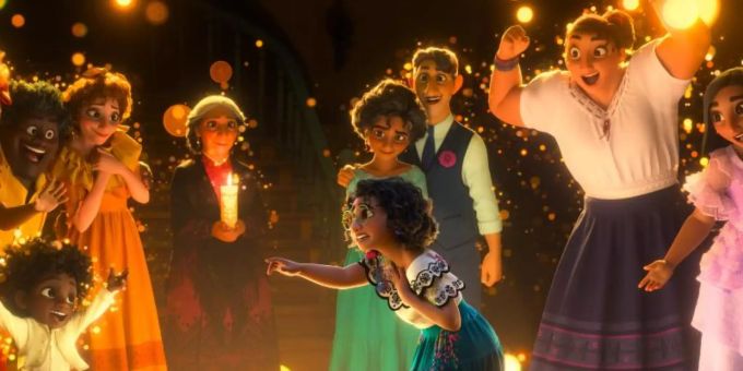 Mirabel (M) mit der Familie Madrigal. Foto: Disney/dpa Mirabel (M) mit der Familie Madrigal. Foto: Disney/dpa
