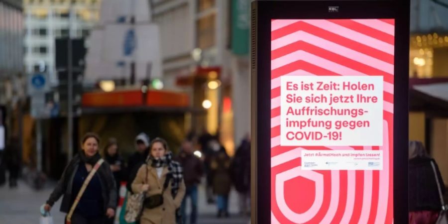 Werbung die Corona-Schutzimpfung