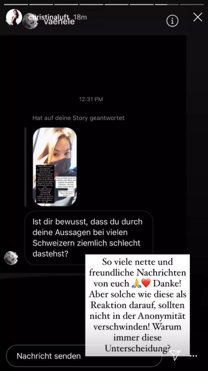 Christina Luft bekommt fiese Nachrichten. christina