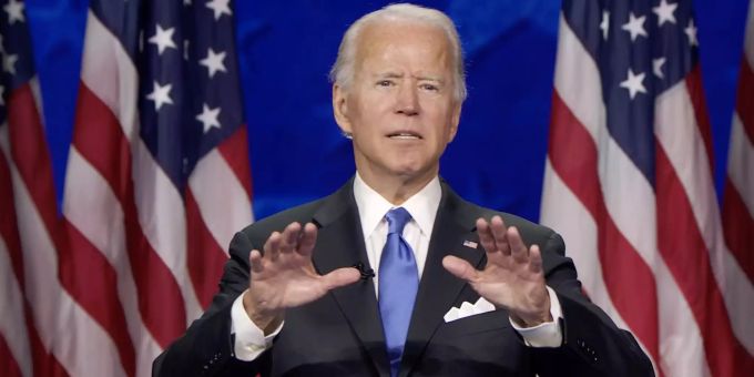 Joe Biden hat offiziell die Nomination der US-Demokraten angenommen. Joe Biden Demokraten