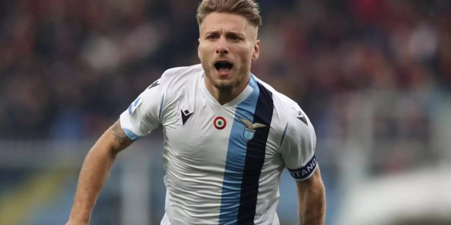 Auf dem Weg zum Goldenen Schuh: Lazios Ciro Immobile. Foto: Jonathan Moscrop/CSM via ZUMA Wire/dpa