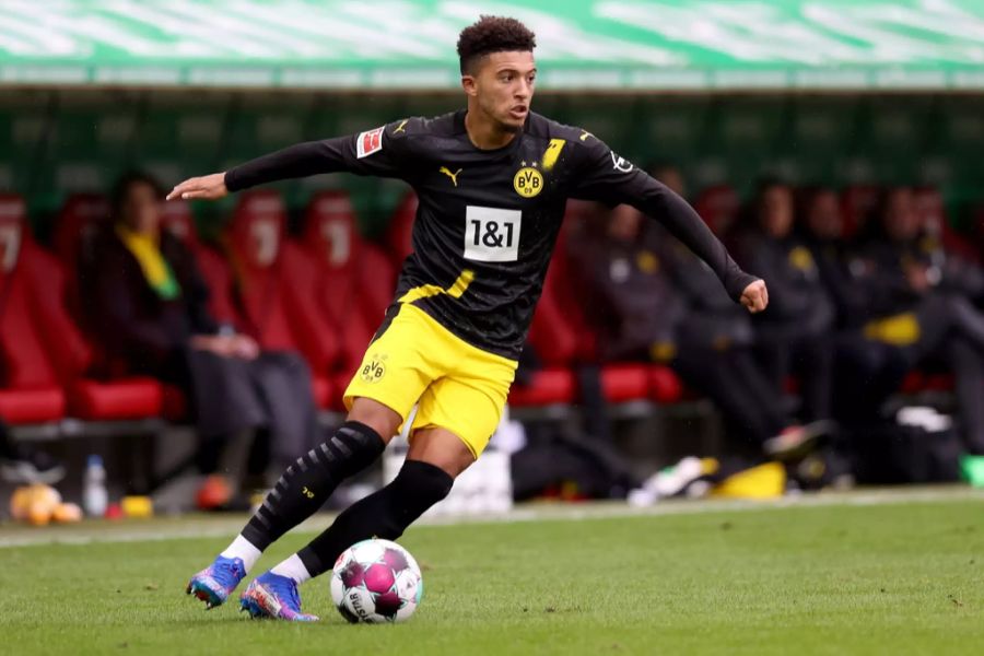 Jadon Sancho im Trikot des BVB.