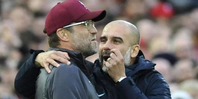 Spricht in allerhöchsten Tönen von Jürgen Klopp (l): Pep Guardiola. Jürgen Klopp FC Liverpool