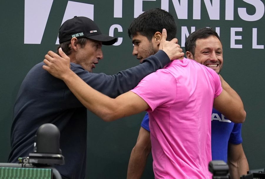 Seit 2015 sind Juan Carlos Ferrero (l.) und Carlos Alcaraz (r.) ein eingeschworenes Team.