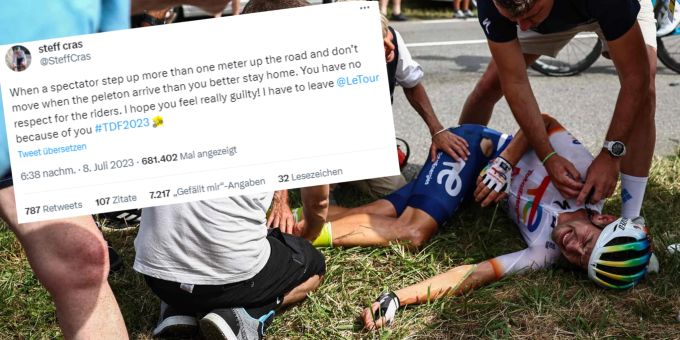 Tour de France - Rad-Star attackiert Fan: «Wegen dir muss ich aufgeben»