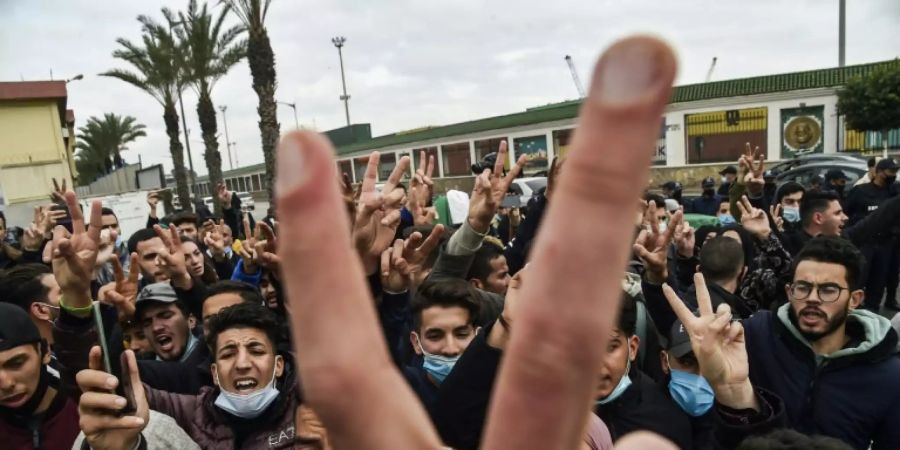 Proteste in Algier am Dienstag (Archivfoto)