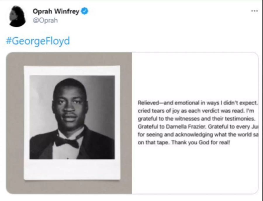 Oprah Winfrey George Floyd