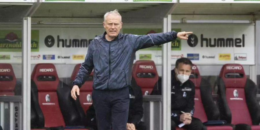 Freiburgs Trainer Christian Streich spricht sich für eine DFB-Präsidentin aus. Foto: Tom Weller/dpa