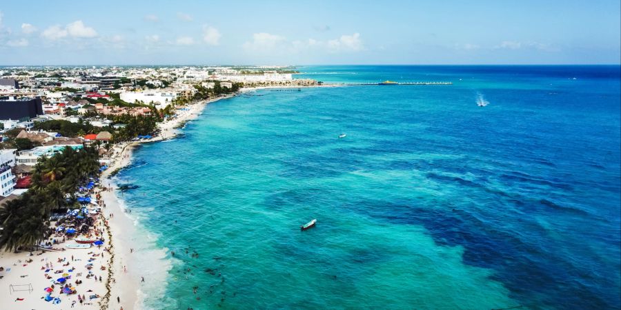 Strand von Playa del Carmen in Mexiko.