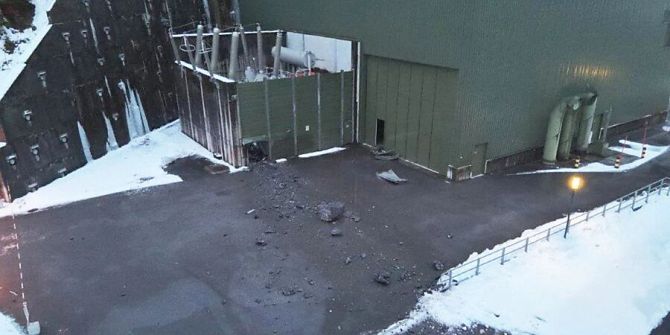 Ölverschmutzung Blockschlag Steinschlag